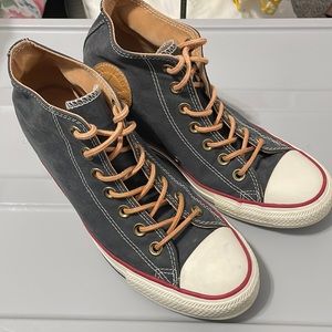 Grayish Navy Converse Heel Shoes